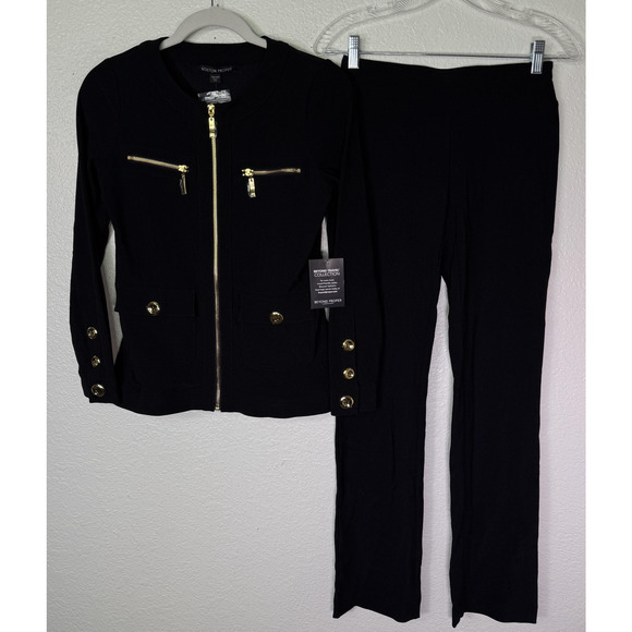 Boston Proper Pant Suit Women XXS Beyond Travel Chic Coordinates Jacket Pant Set - Picture 1 of 16